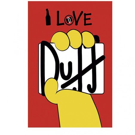 Placa Decorativa I Love Duff