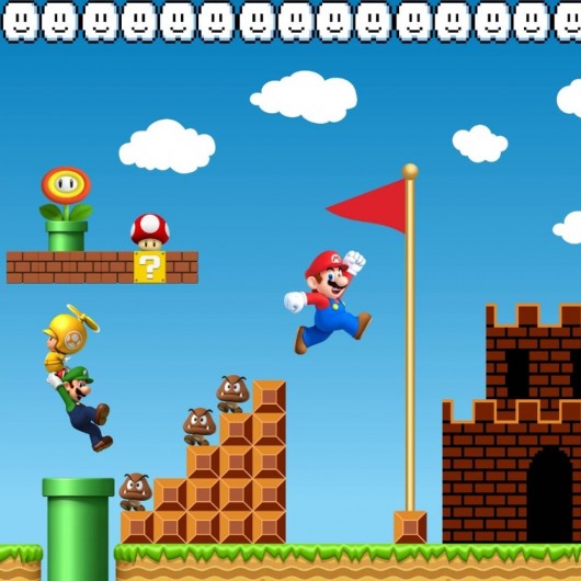 Caixa com Joguinhos Lúdico Mario Bros