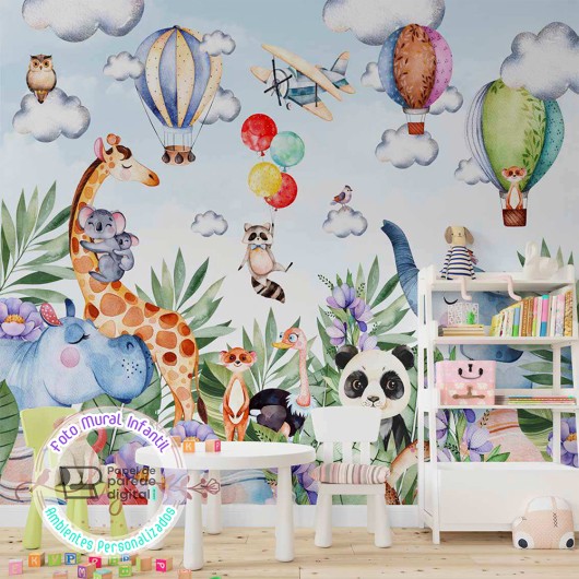 Papel de Parede Infantil Quarto Urso Panda