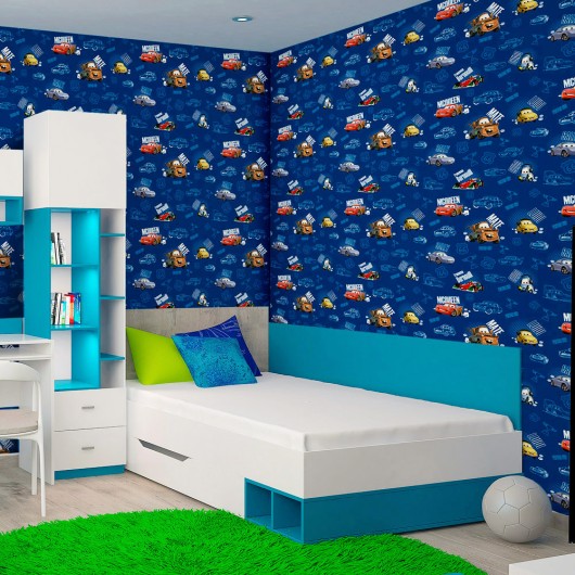 Quarto Infantil Carrinhos Azul Marinho