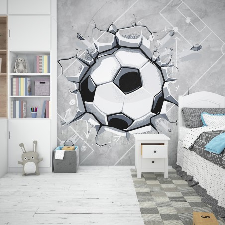 Papel de Parede Foto Mural Infantil Bola de Futebol Campo