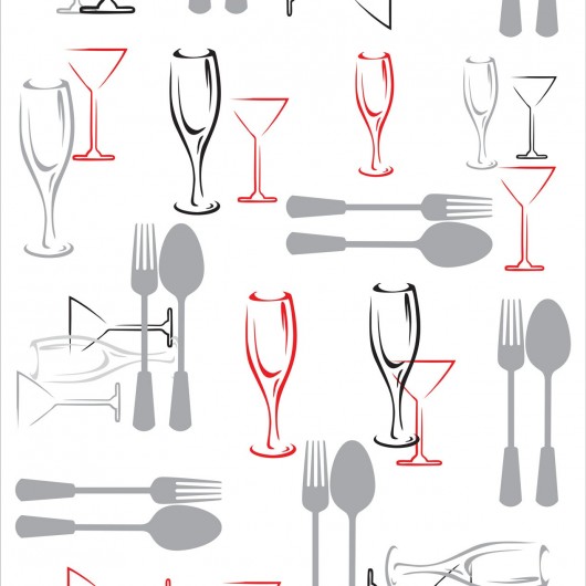 Papel de Parede Casual Taças Elegance
