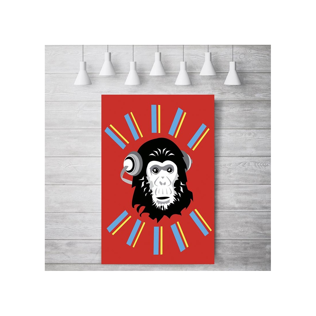 Placa Decorativa Infantil Macaco Sorrindo