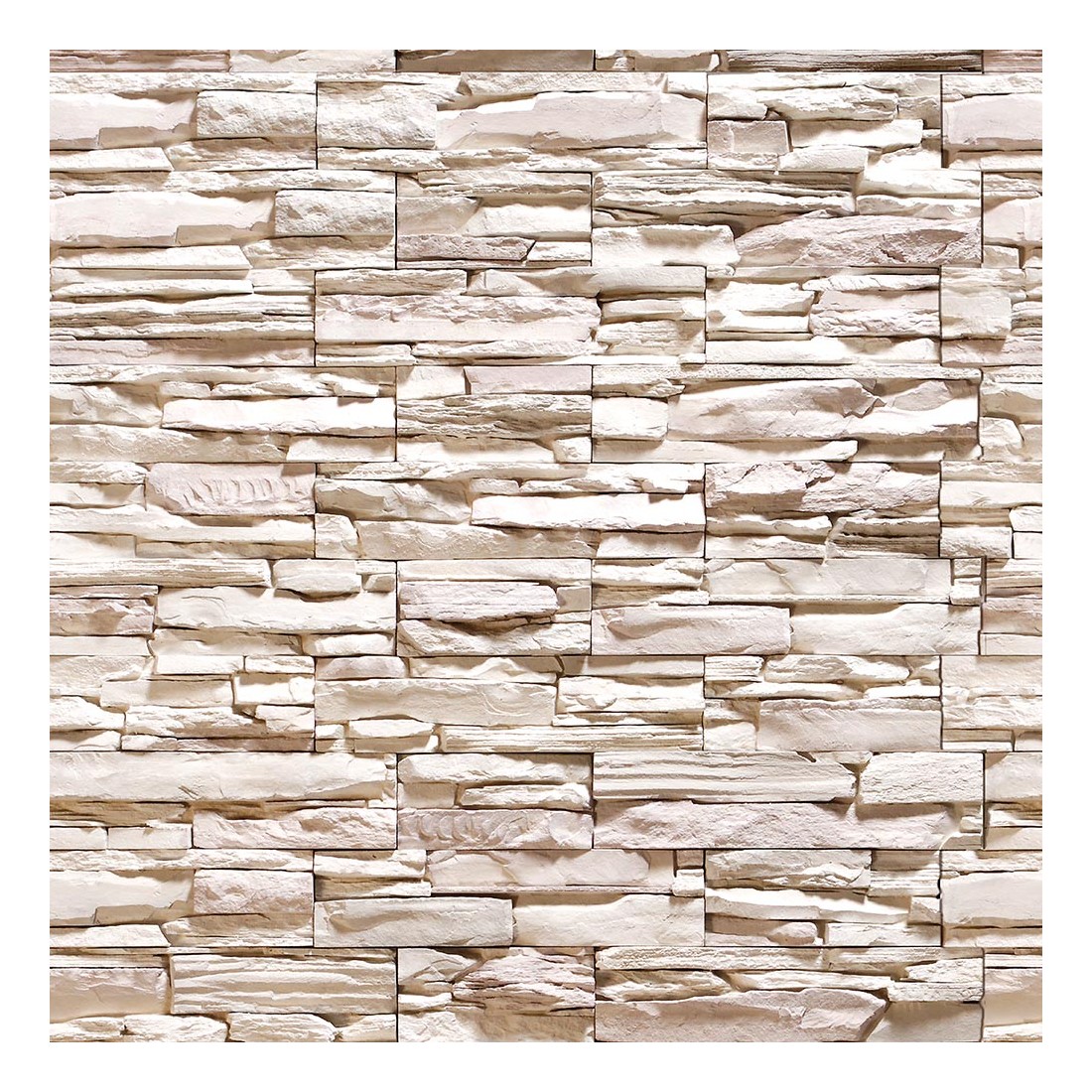 Papel De Parede Muro Pedras Canjiquinha Filetes E Mosaico - 12mx50cm