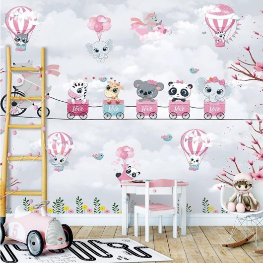 Papel de parede para quarto de bebê infantil Urso Panda