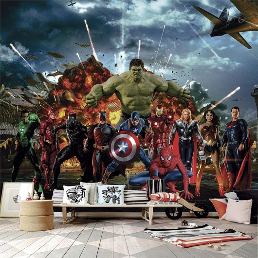 Marvel vingadores arte da parede super-herói homem de ferro